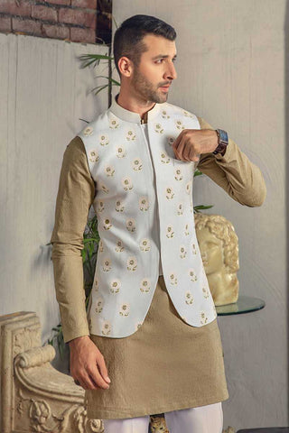 BEIGE GREEN KURTA